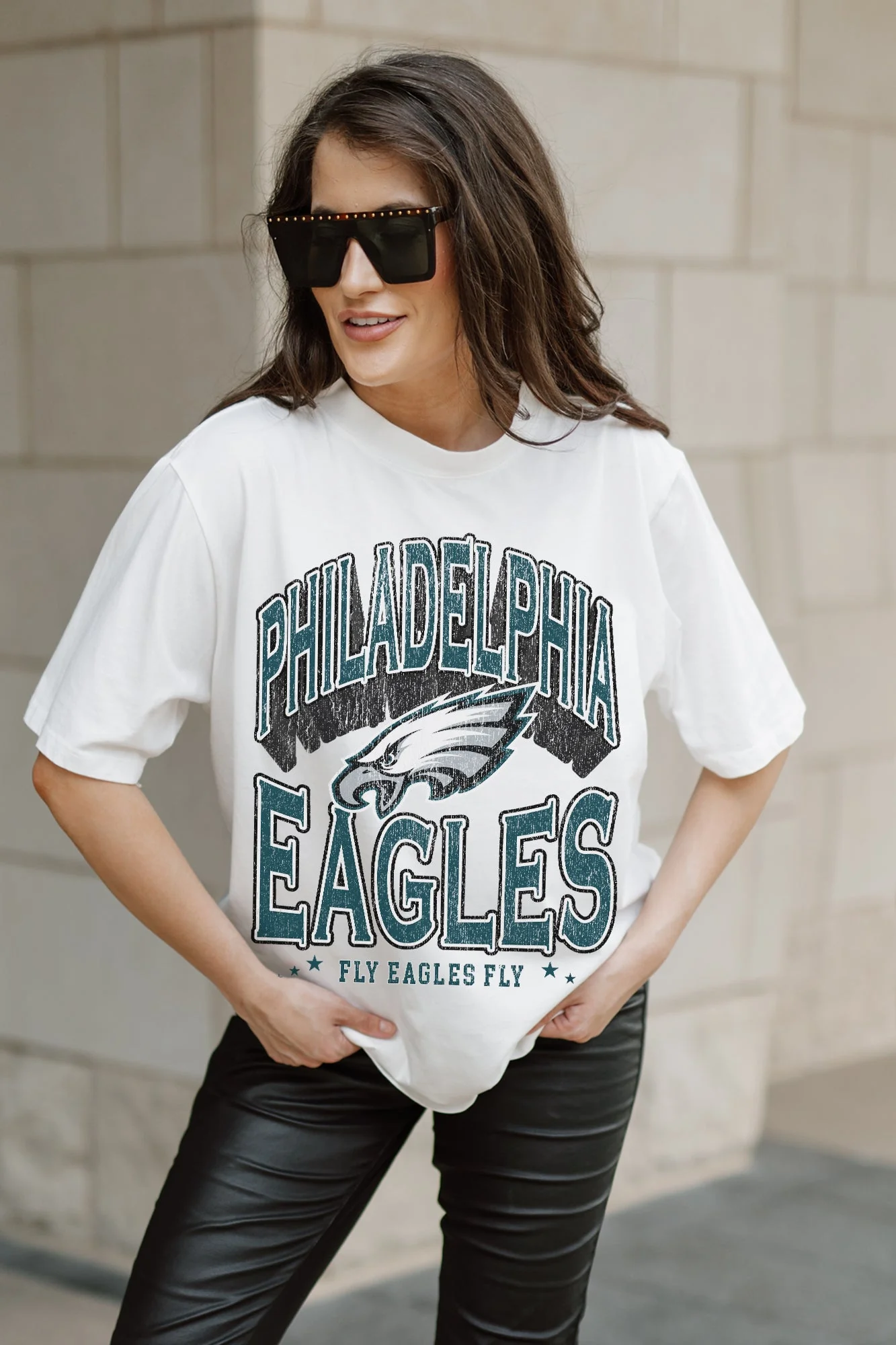 PHILADELPHIA EAGLES Shakedown Oversized Crewneck Tee