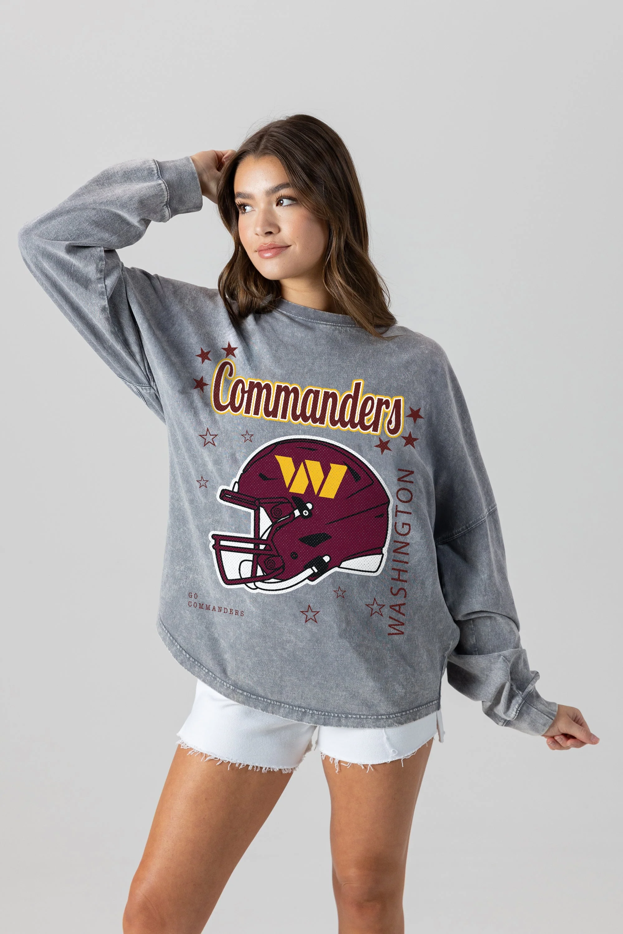 WASHINGTON COMMANDERS Starbound Oversized Long-Sleeve Tee
