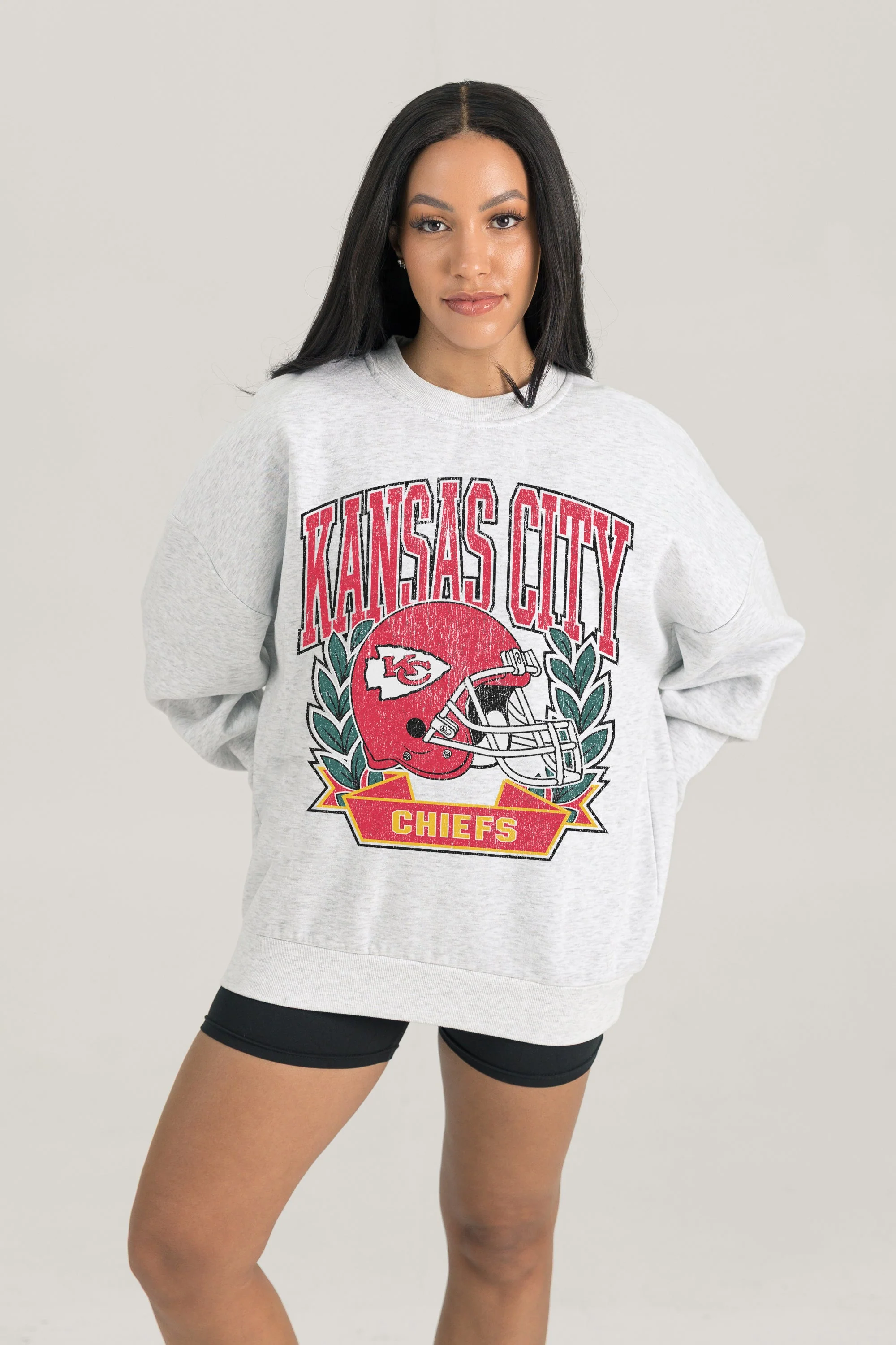 KANSAS CITY CHIEFS Heritage Fleece Crewneck Pullover