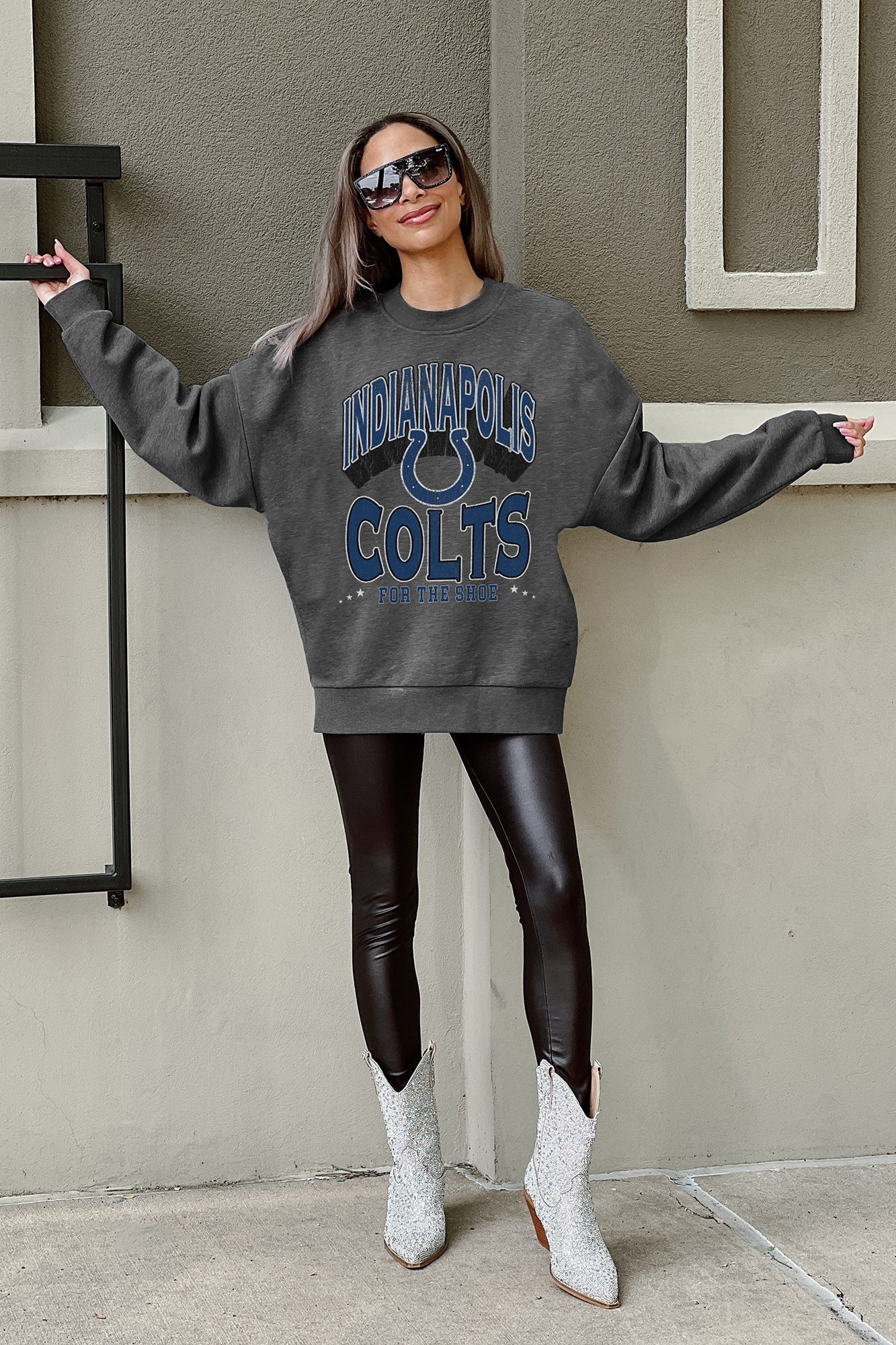 INDIANAPOLIS COLTS Long Weekend Fleece Crewneck Pullover