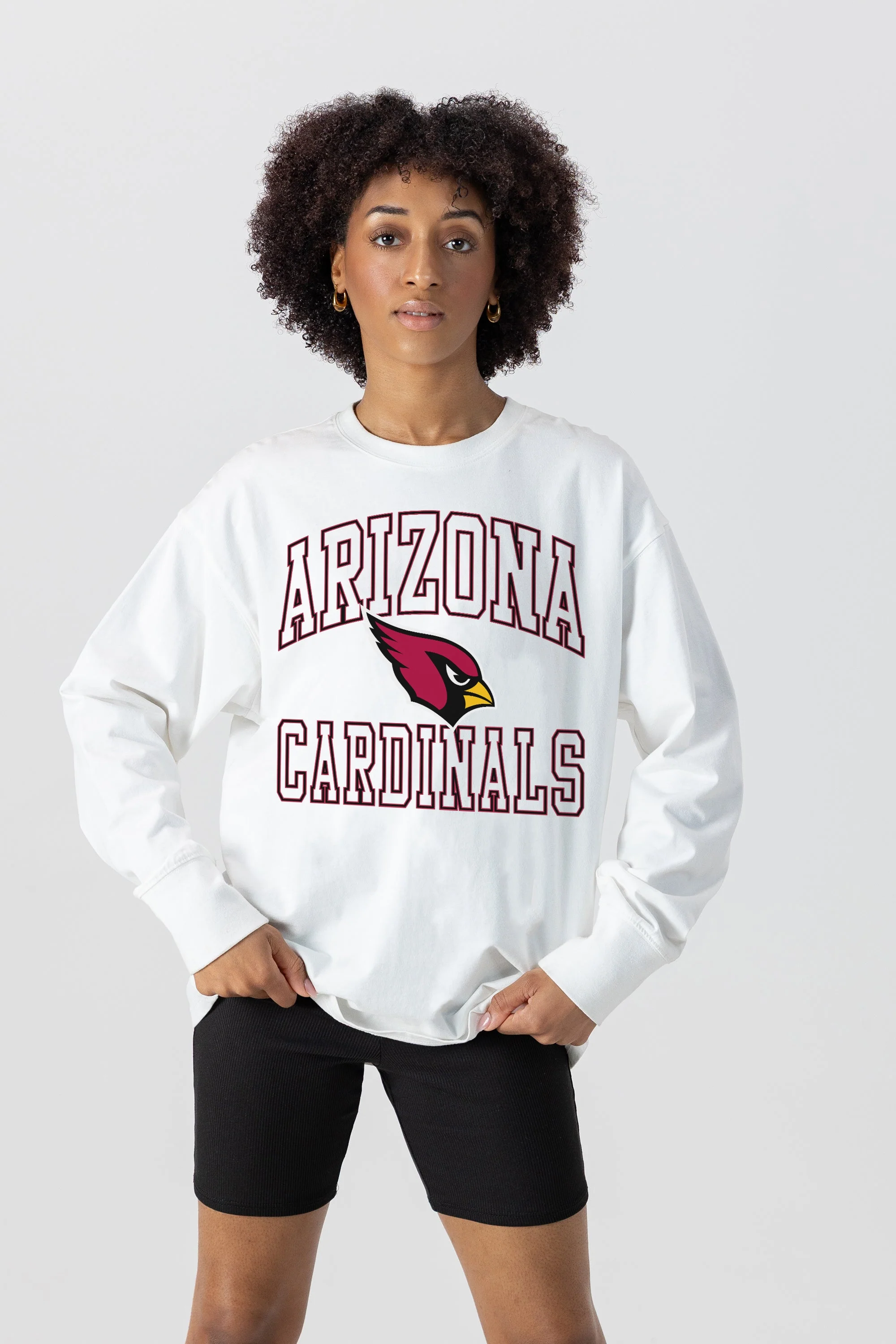ARIZONA CARDINALS Mind Games Oversized Long-Sleeve Tee
