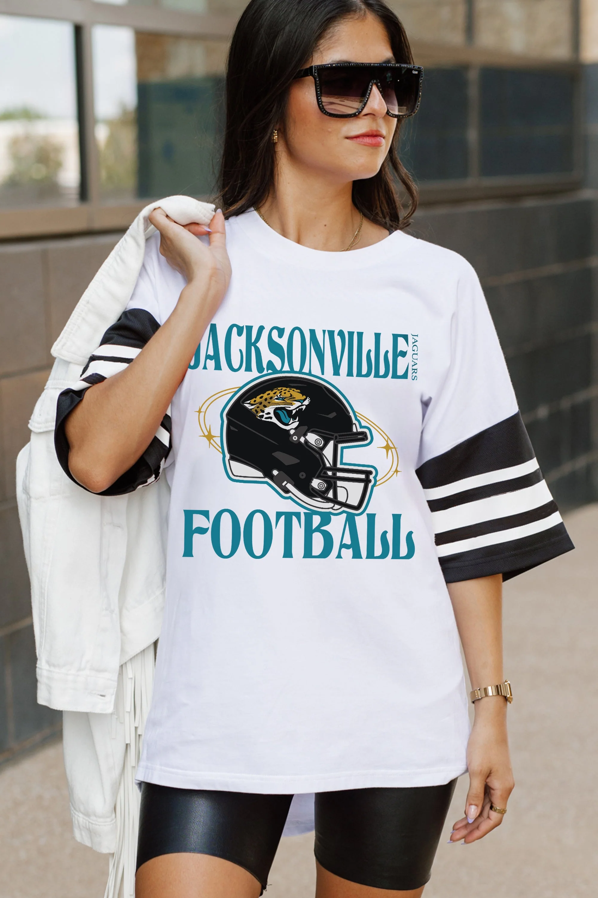 JACKSONVILLE JAGUARS Starting Lineup Vintage Raglan Tee