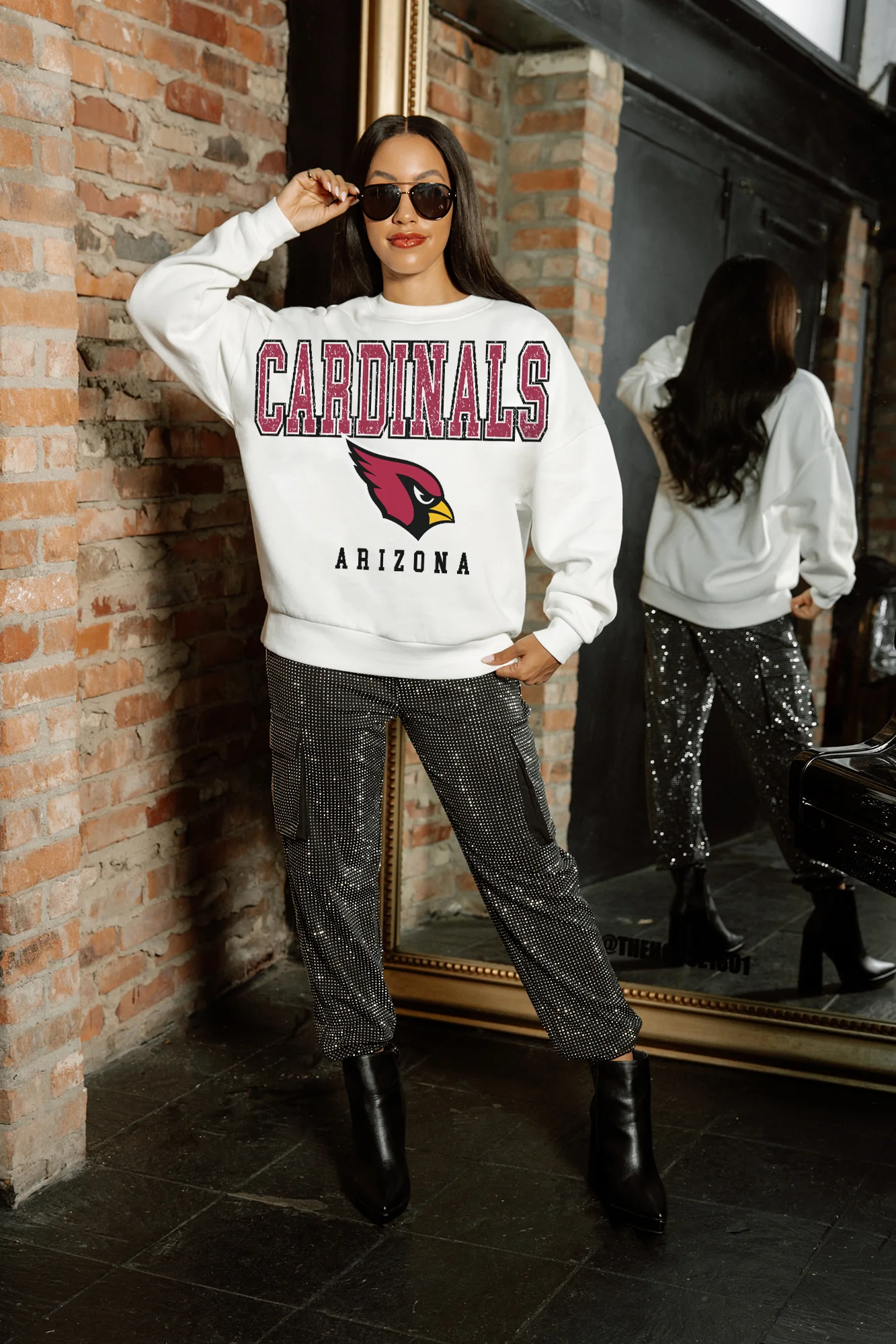 ARIZONA CARDINALS Sunday Drives Fleece Crewneck Pullover