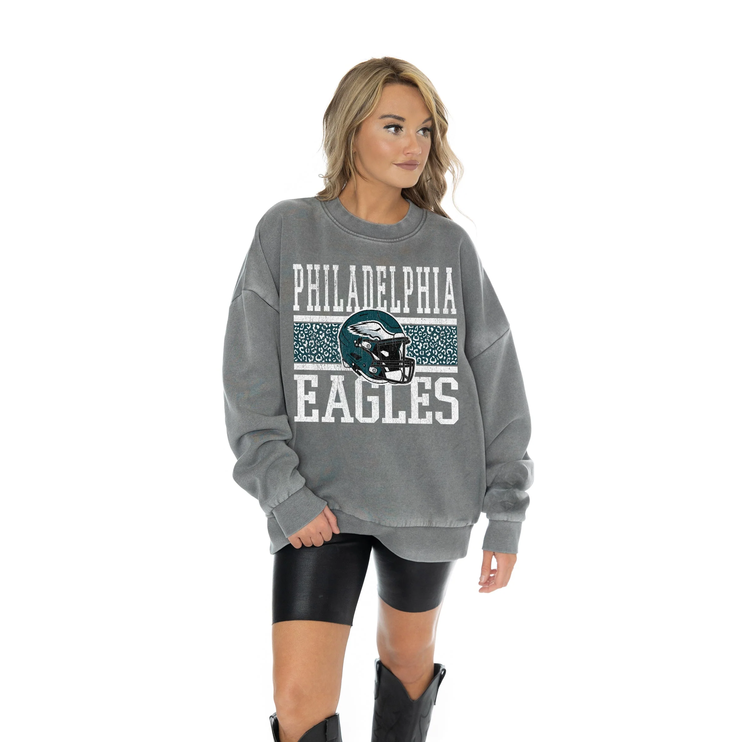 PHILADELPHIA EAGLES In The Wild Oversized Crewneck Fleece