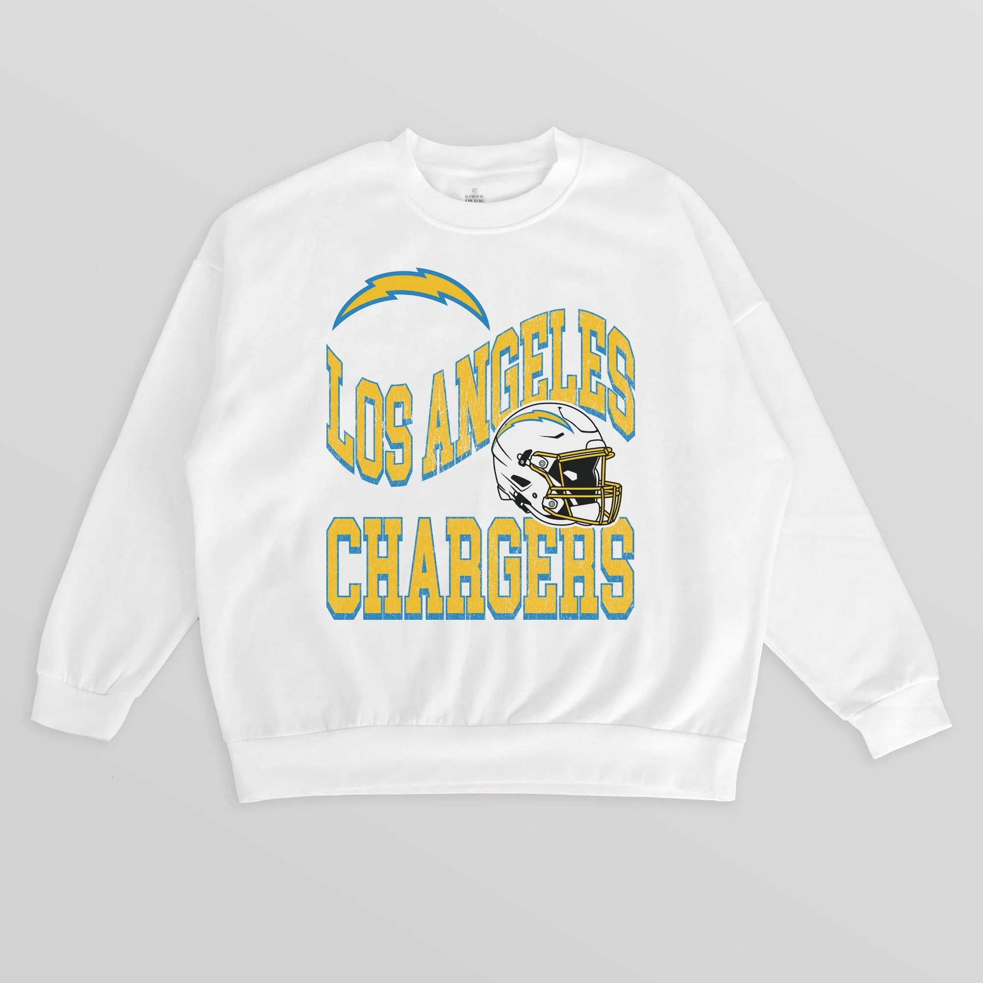 LOS ANGELES CHARGERS HARD EARNED PREMIUM FLEECE CREWNECK PULLOVER