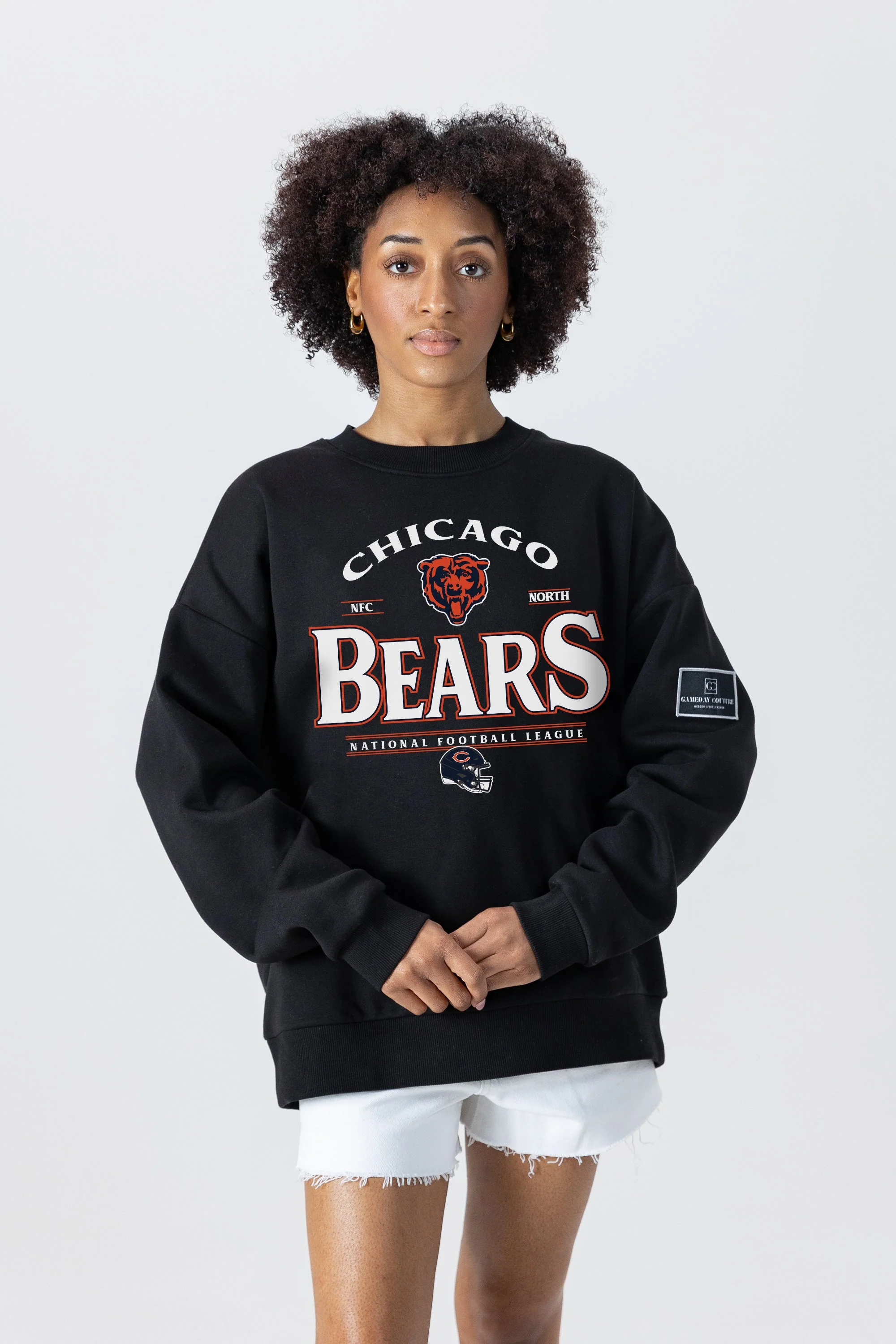 CHICAGO BEARS Players Only Fleece Drop-Shoulder Crew