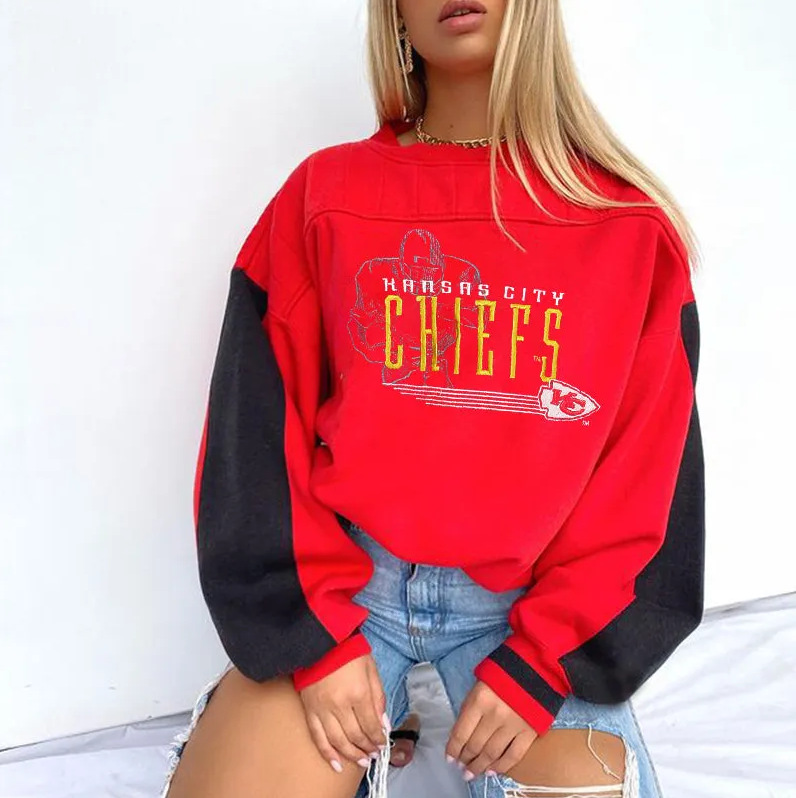 KANSAS CITY CHIEFSNew printed sports round neck sweatshirt 4