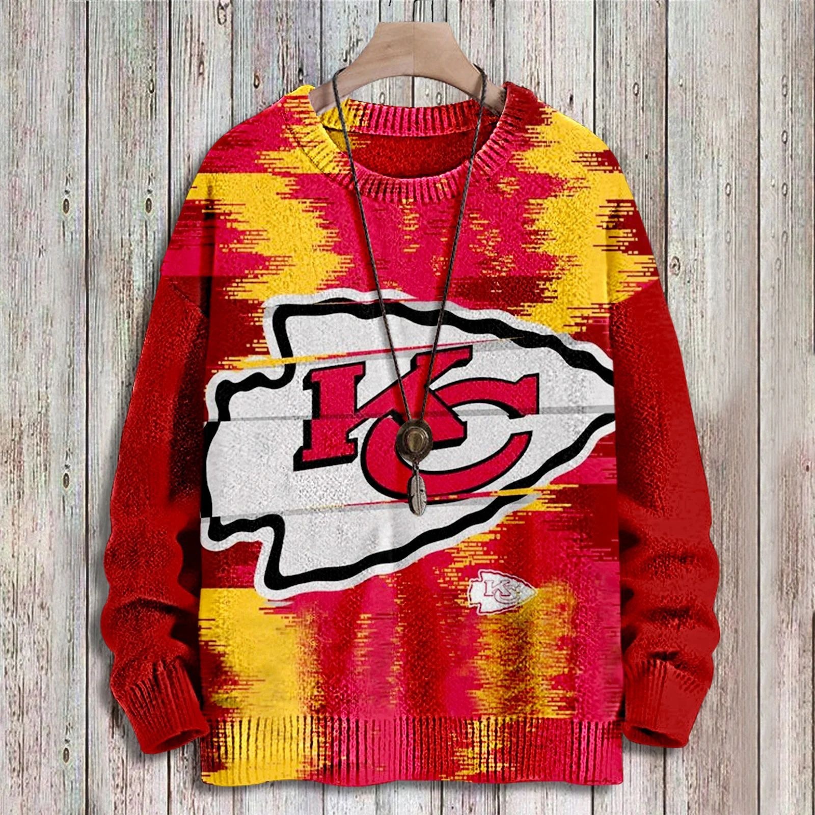 KANSAS CITY CHIEFSprinted sports round neck sweatshirt 1