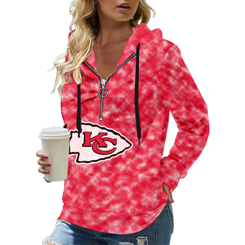 KANSAS CITY CHIEFSTrendy printed long sleeve zipper sweatshirt 2