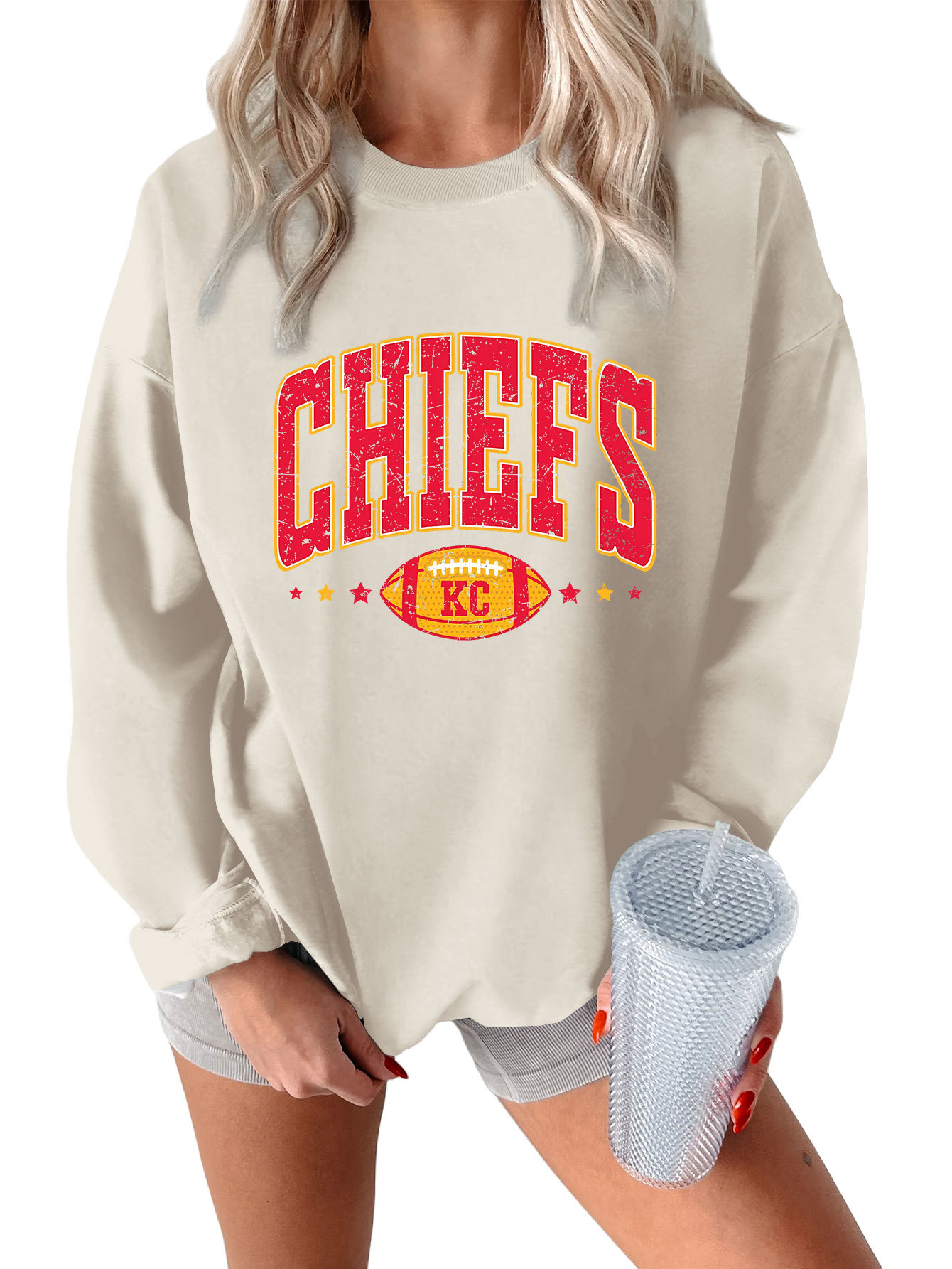 KANSAS CITY CHIEFSNew round neck thick warm sports sweatshirt