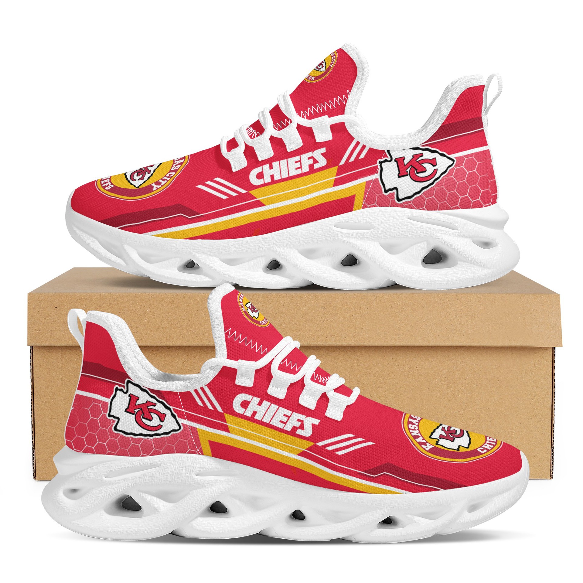 KANSAS CITY CHIEFSBlade shoe print low top couple sneakers