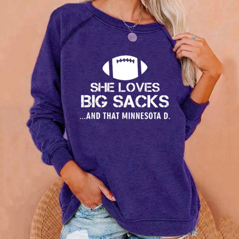 MINNESOTA VIKINGS Purple casual printed Pullover for men and women