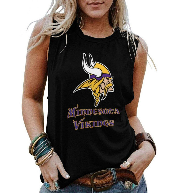 MINNESOTA VIKINGS crew neck pullover casual T-Shirt 2