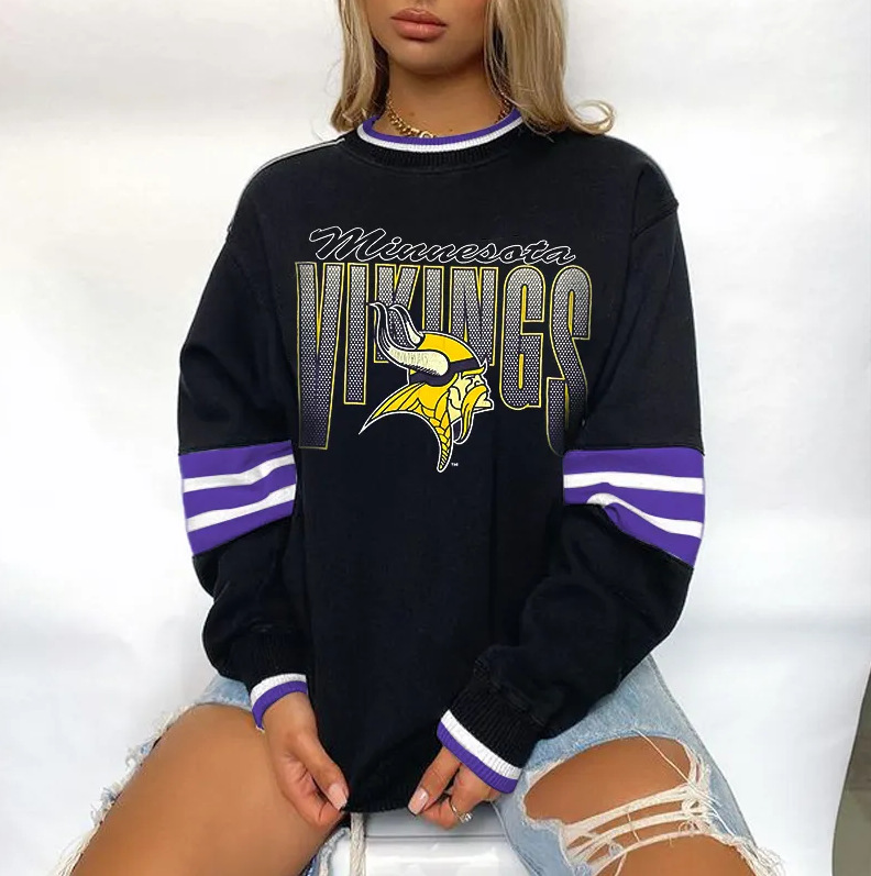 MINNESOTA VIKINGS Trendy new printed round neck sweatshirt