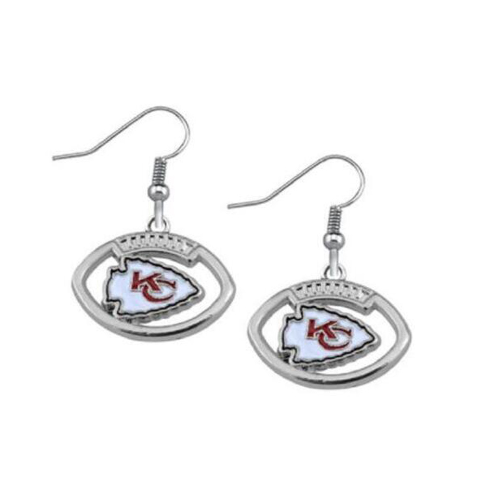 KANSAS CITY CHIEFSTeam Series Round Football Earrings