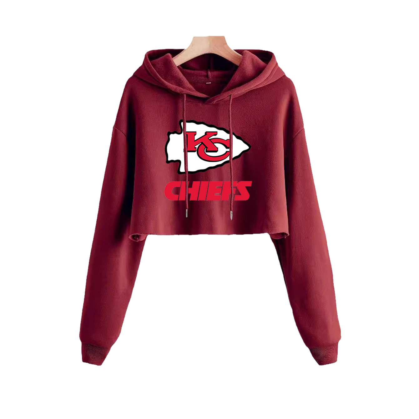 KANSAS CITY CHIEFSShort-sleeved fashion hoodie for women-3