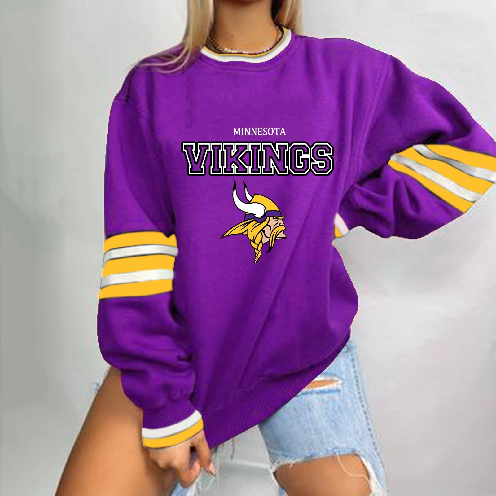 MINNESOTA VIKINGS Casual printed Pullover for men and women