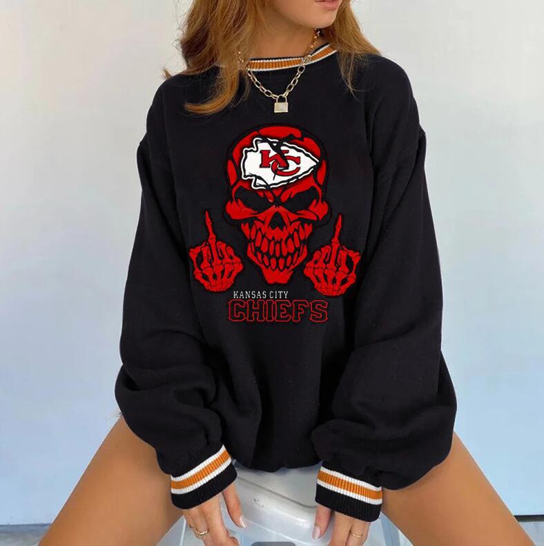 KANSAS CITY CHIEFSTrendy new printed round neck women's sweatshirt