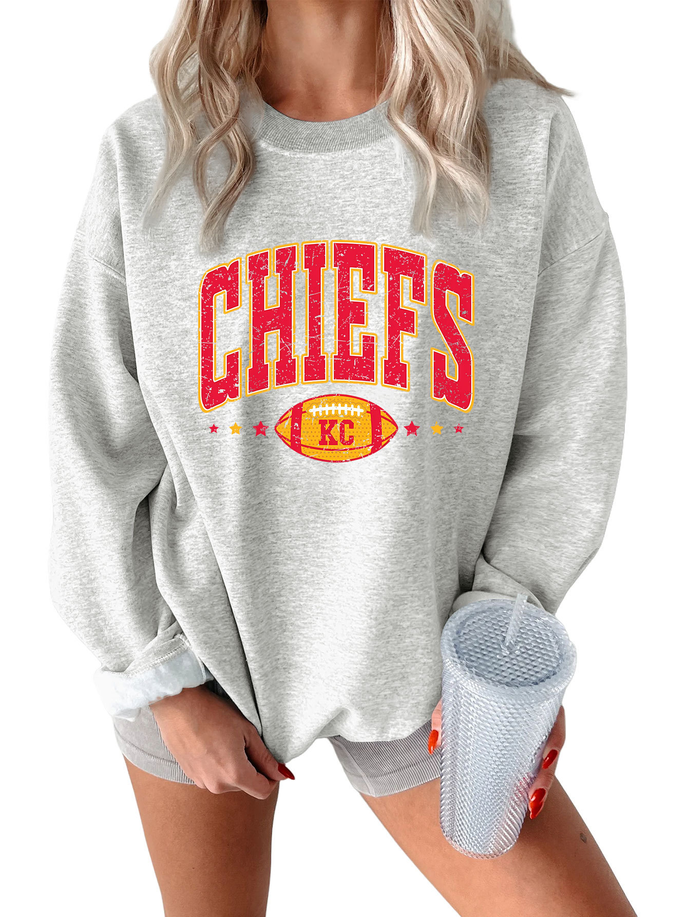 KANSAS CITY CHIEFSNew round neck thick warm sports sweatshirt