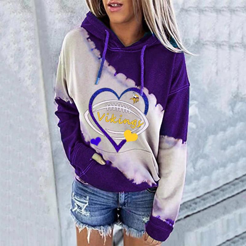 MINNESOTA VIKINGS Casual printed Hoodie for men and women