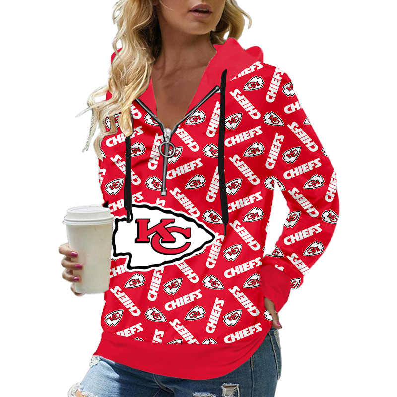 KANSAS CITY CHIEFSTrendy printed long sleeve zipper sweatshirt 3