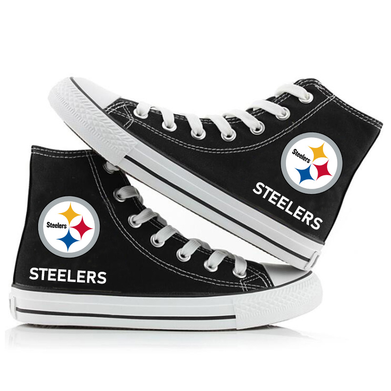 Pittsburgh Steelers Casual printed high-top canvas shoes
