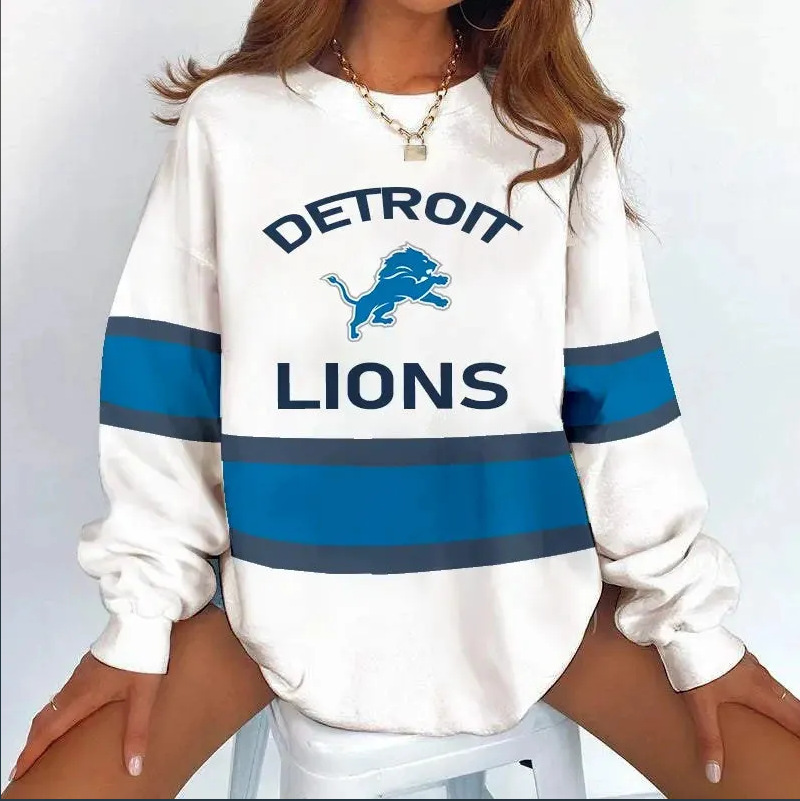 Detroit Lions New printed sports round neck sweatshirt