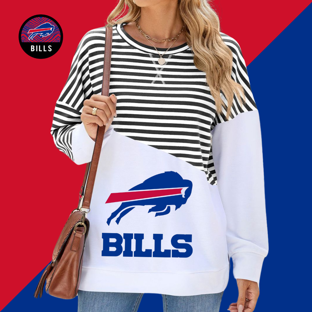 Buffalo Bills Casual Loose Printed Women's Sweatshirt