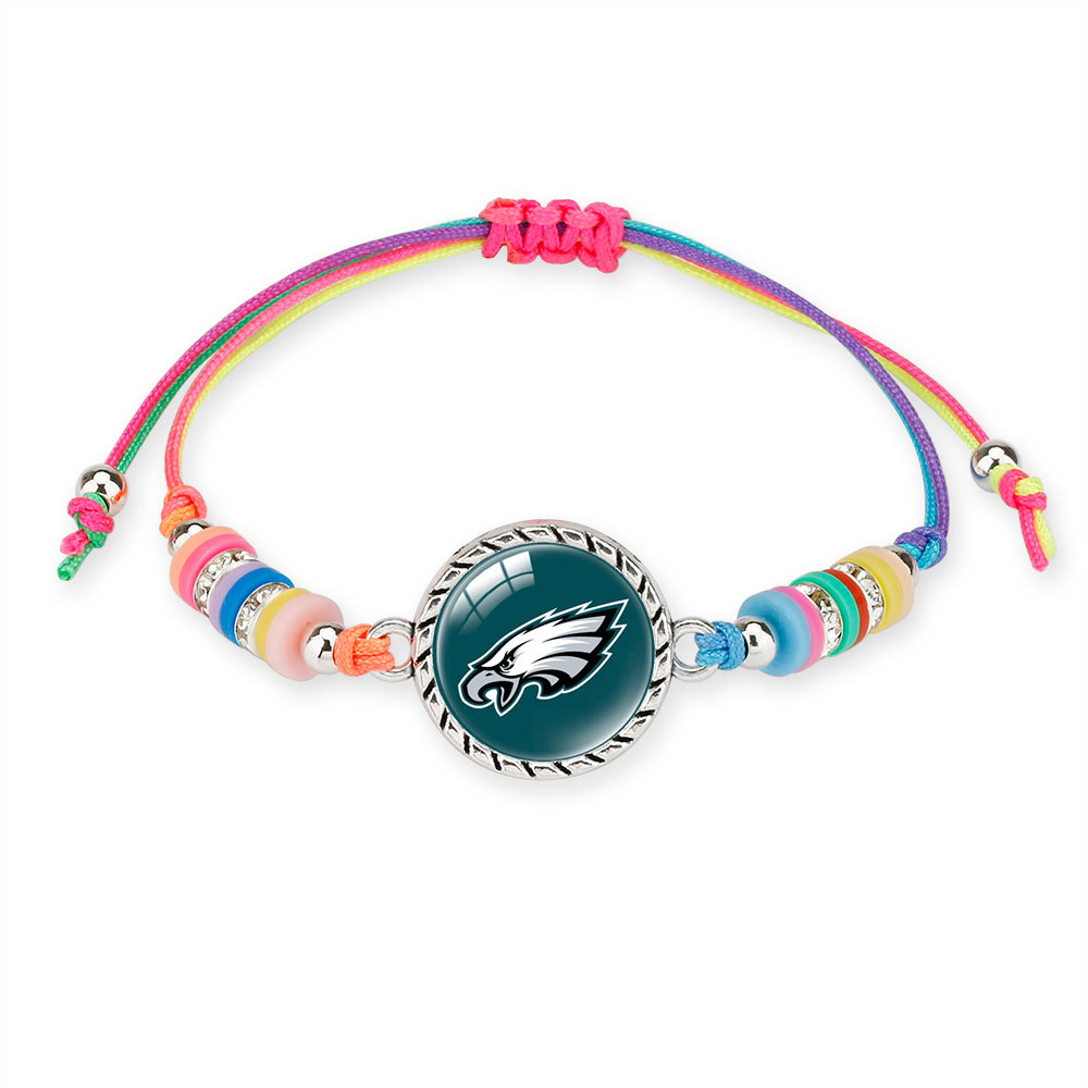 Philadelphia Eagles Time Gemstone Bracelet Braided Bracelet