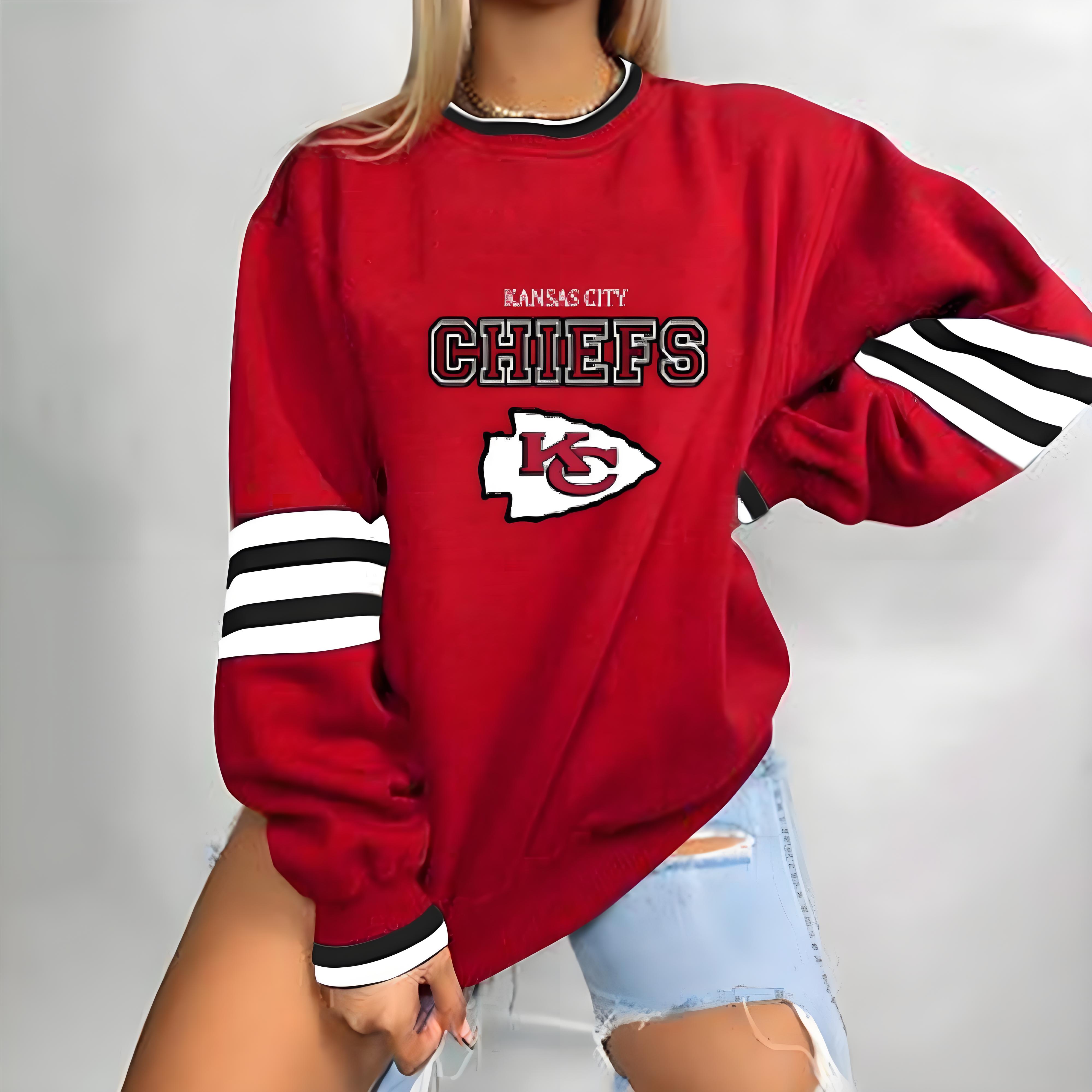 KANSAS CITY CHIEFSCasual printed Pullover for men and women