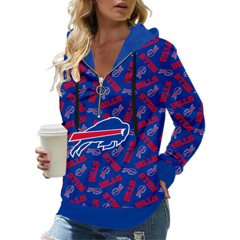 Buffalo Bills Trendy printed long sleeve zipper sweatshirt 3
