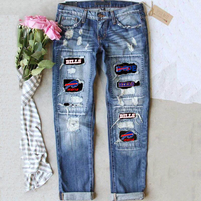 Buffalo Billscasual fashion perforated printed jeans