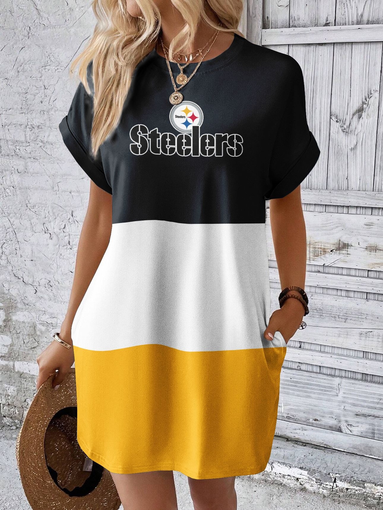 Pittsburgh Steelers New women's fashionable round neck dress 2