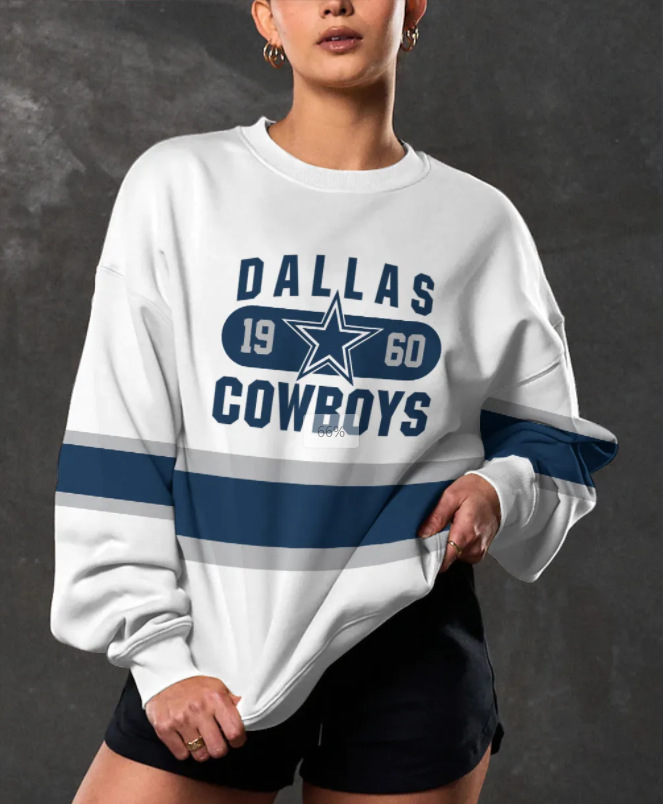 Dallas Cowboys New printed sports round neck sweatshirt-1