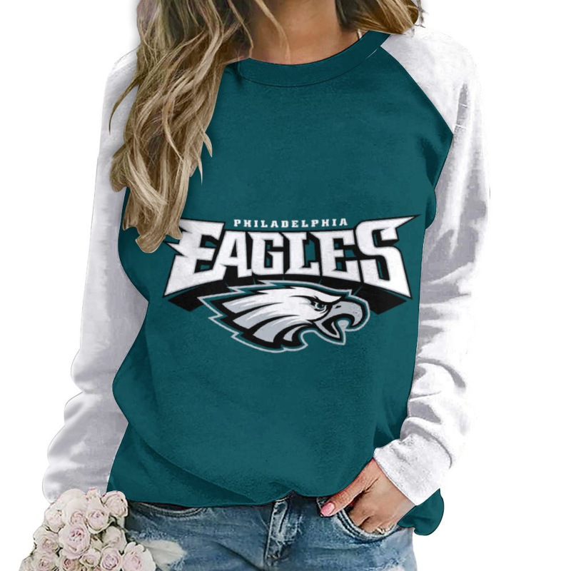 Philadelphia Eagles New printed sports round neck pullover sweatshirt