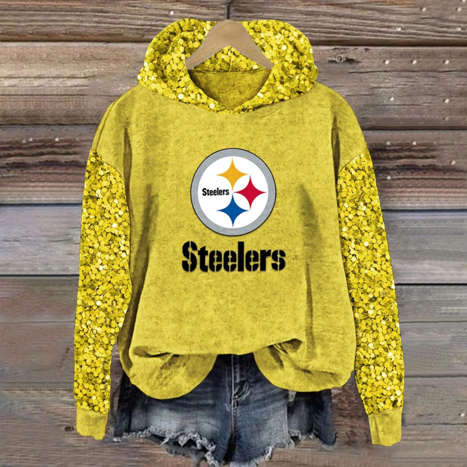 Pittsburgh Steelers New personalized couple style loose hooded sweatshirt 3