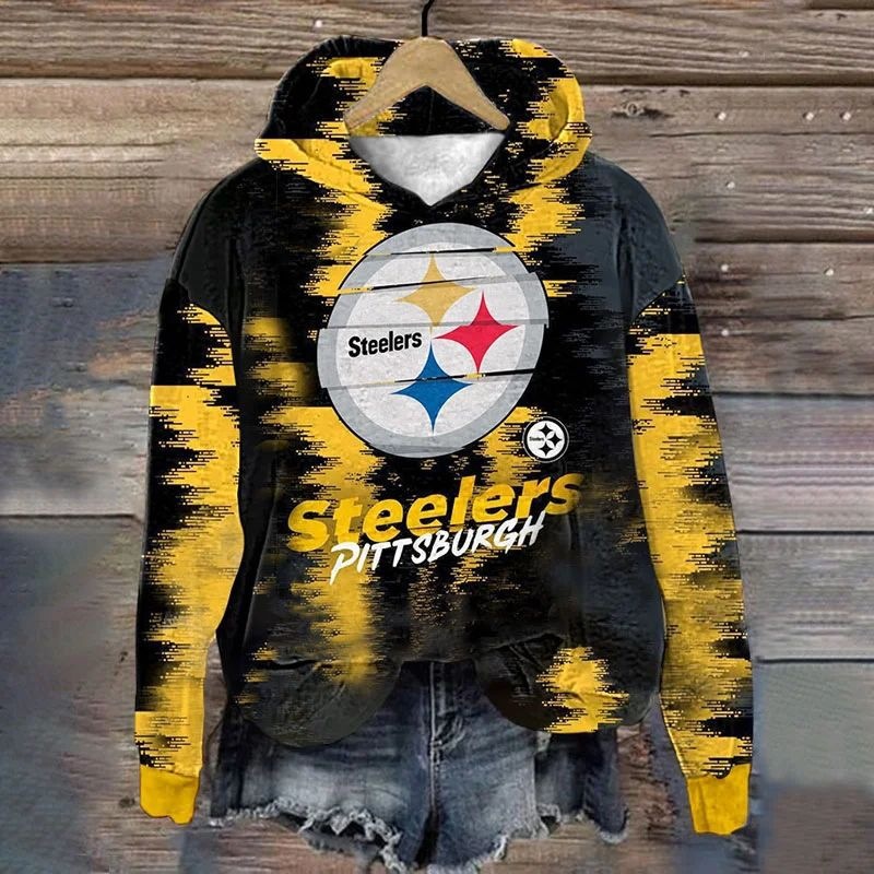 Pittsburgh Steelers New personalized couple style loose hooded sweatshirt