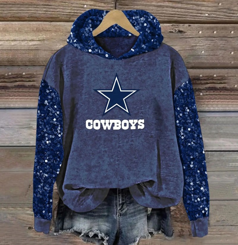 Dallas Cowboys New personalized couple style loose hooded sweatshirt
