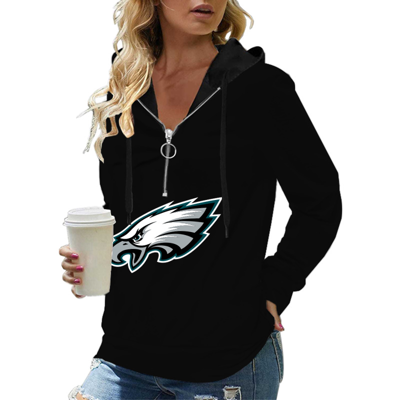 Philadelphia Eagles Trendy printed long sleeve zipper sweatshirt 2