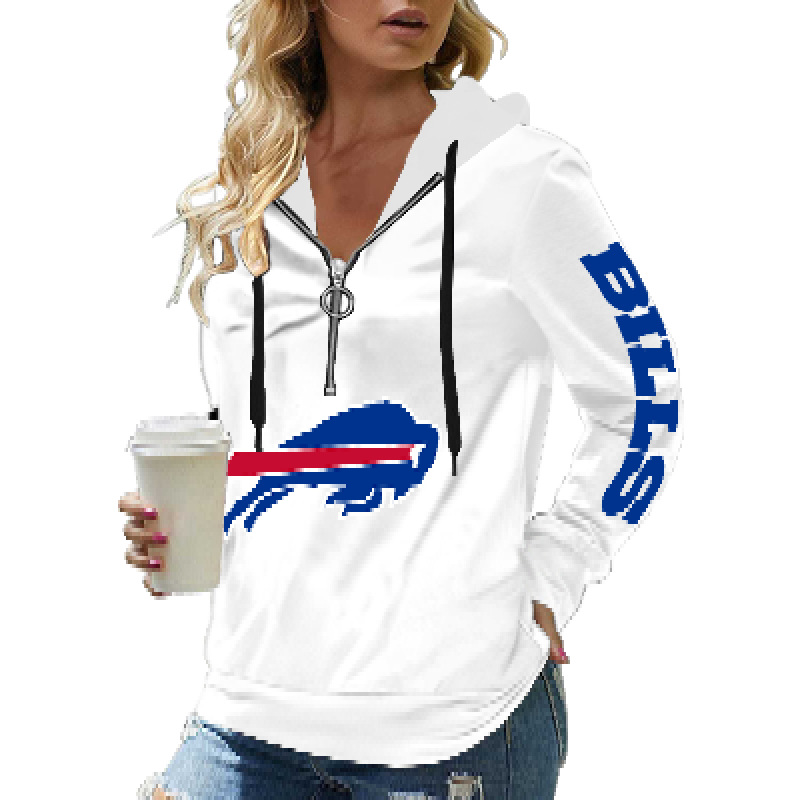 Buffalo Bills Trendy printed long sleeve zipper sweatshirt