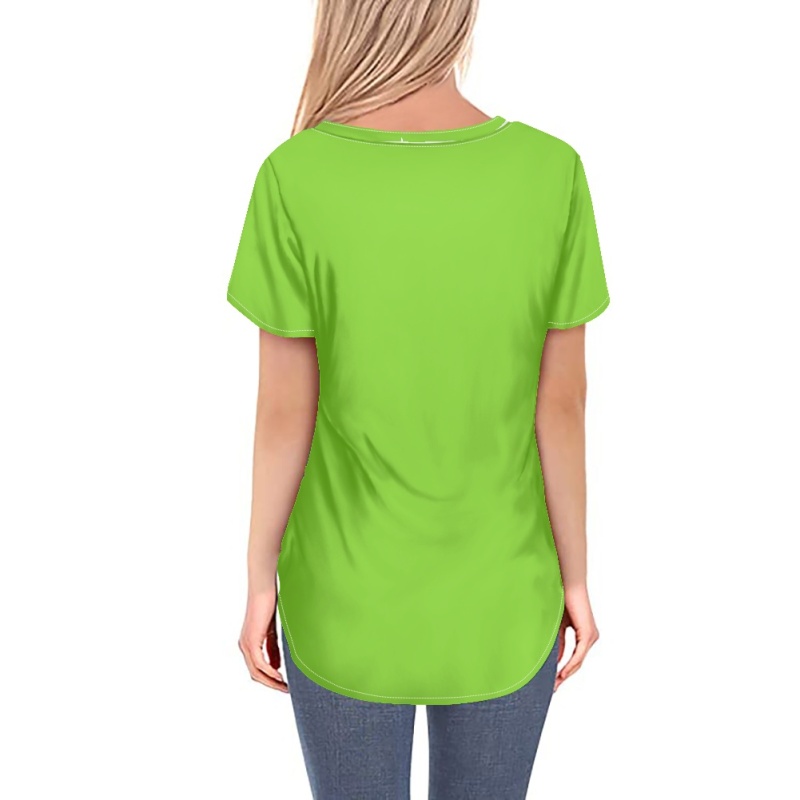 Philadelphia Eagles Off-shoulder V-neck women's long-sleeved T-shirt-3