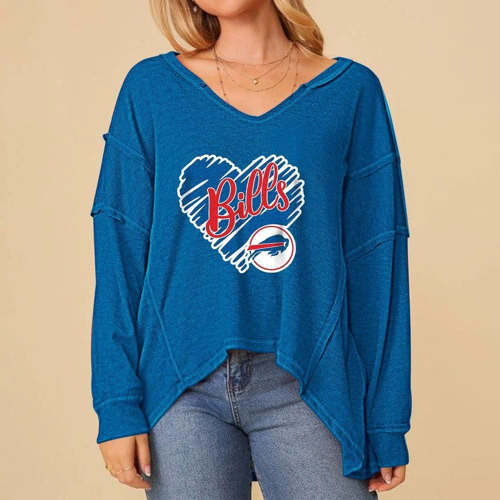 Buffalo Bills New V-neck sweatshirt printed long-sleeved shirt