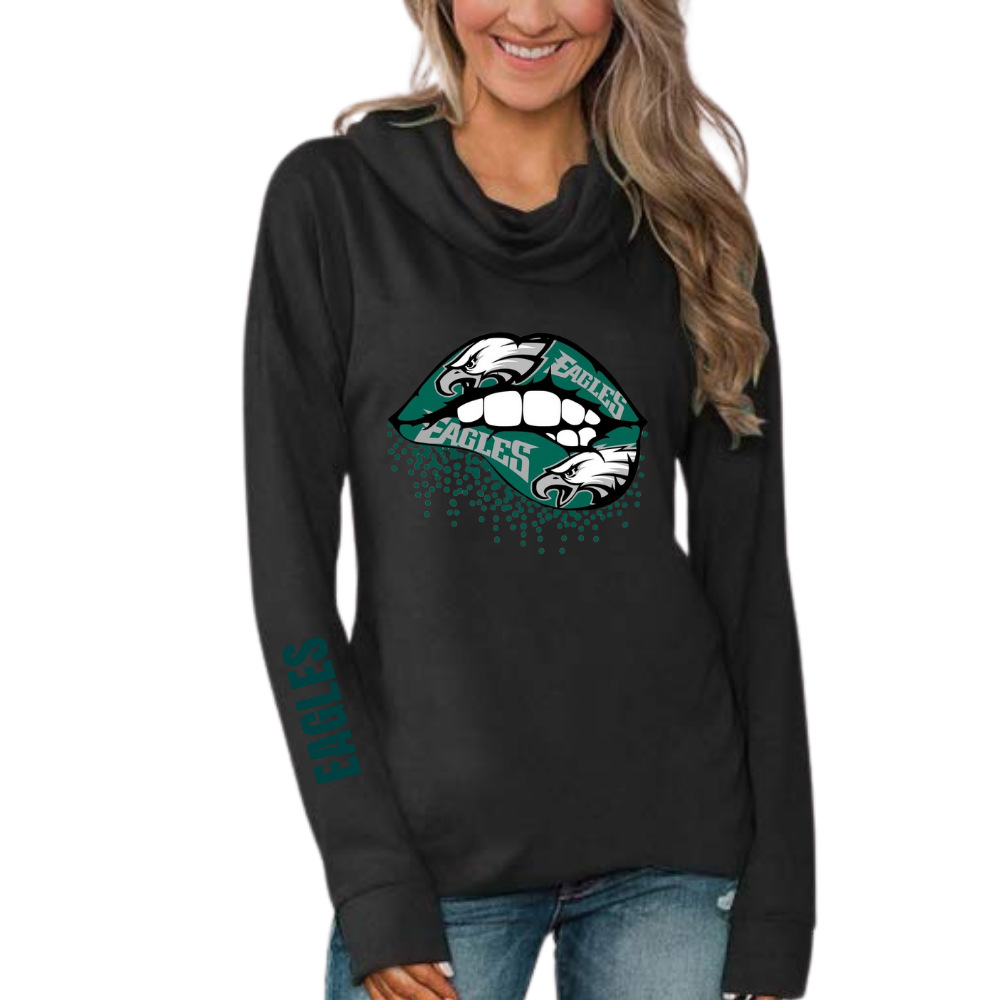Philadelphia Eagles Printed round neck sweatshirt-black
