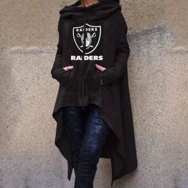 Las Vegas Raiders Irregular cape and hooded women's sweater