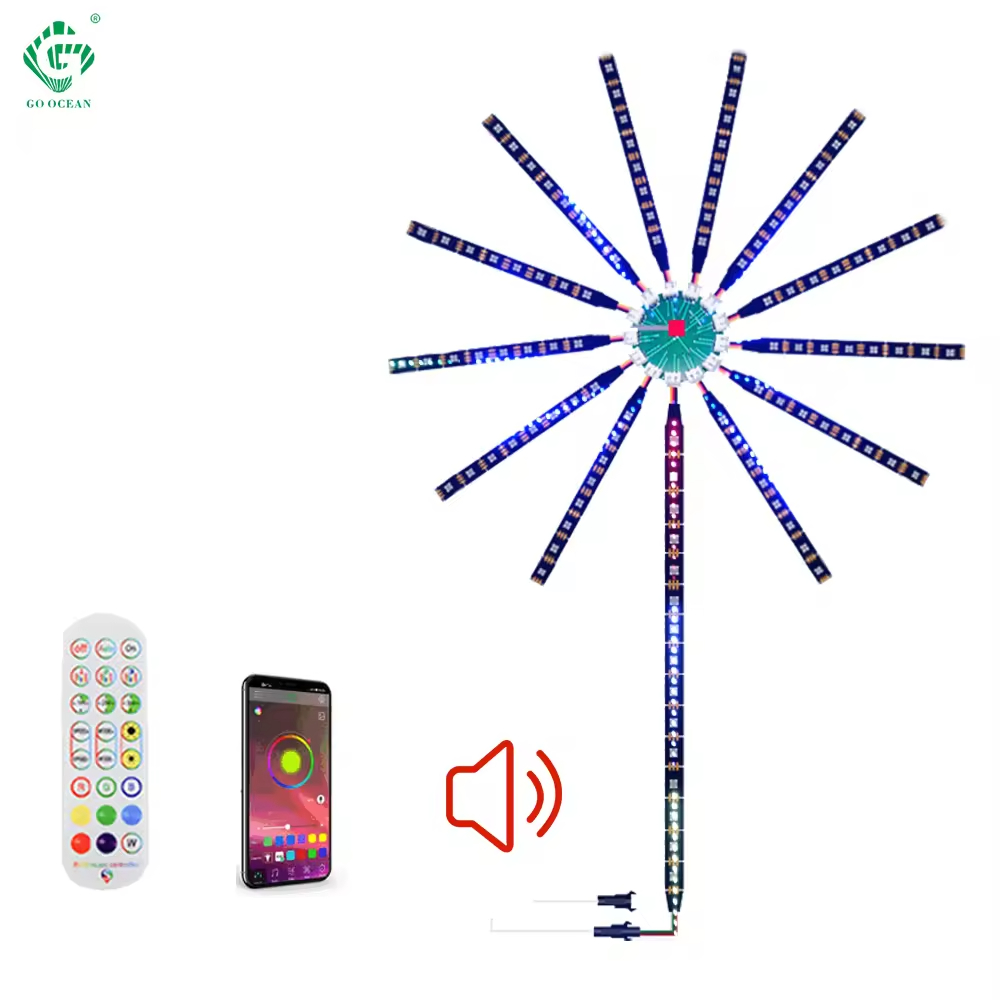 Color Changing Music Sync Sound Control Rope Lamp Dream Color Firework Led Strip Lights