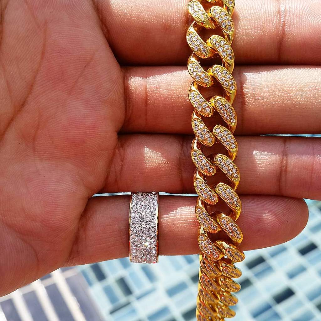 Miami Double Bezel Watch and Bracelet Set