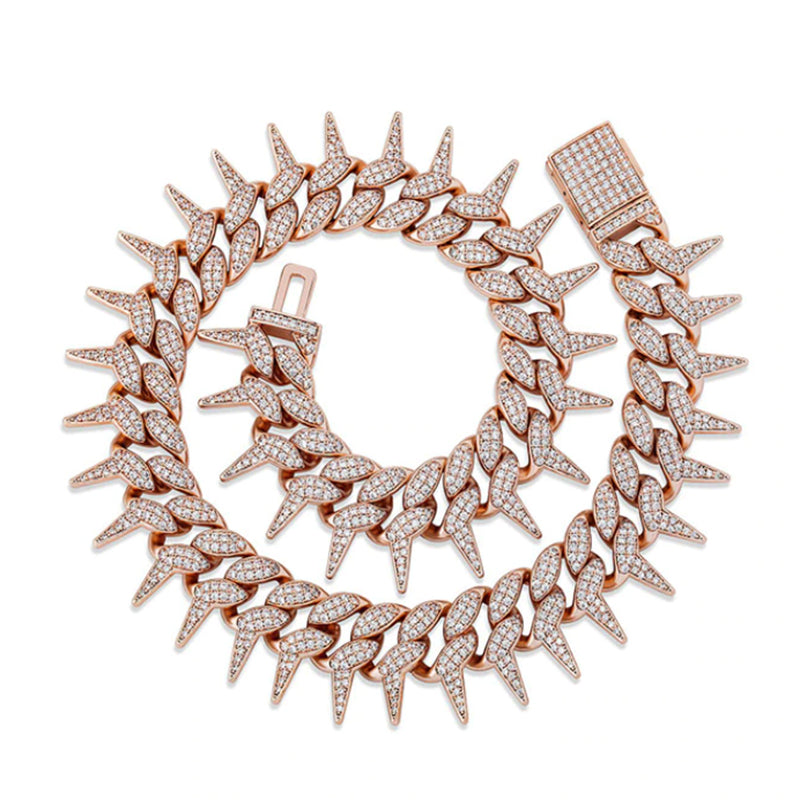25MM Thorns Box Buckle Cuban Chain