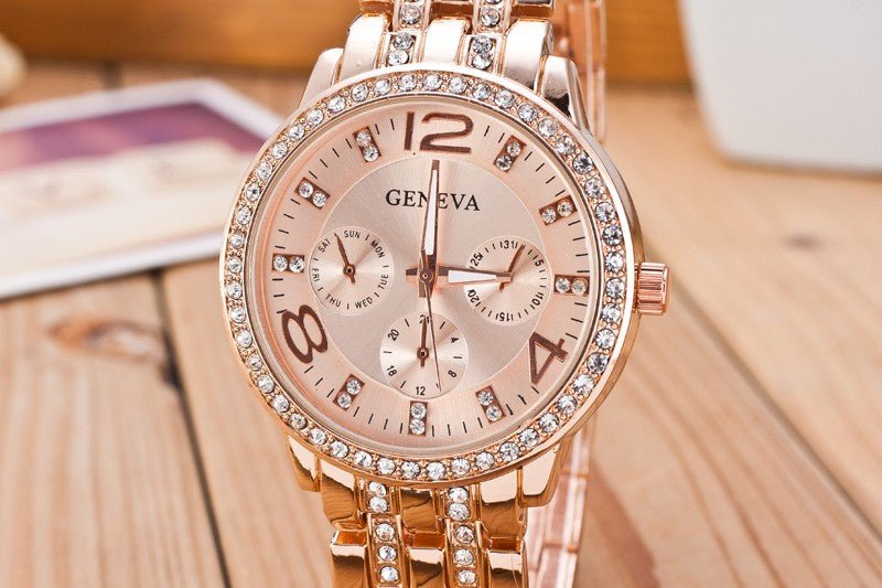 18K Gold Diamond Face Watch 2
