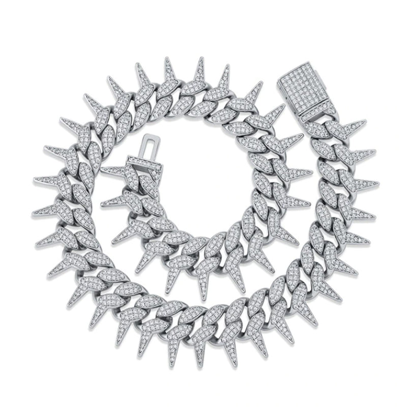 25MM Thorns Box Buckle Cuban Chain