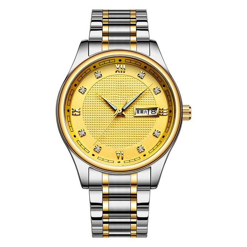 Waterproof stainless steel band quartz men's and women's watches